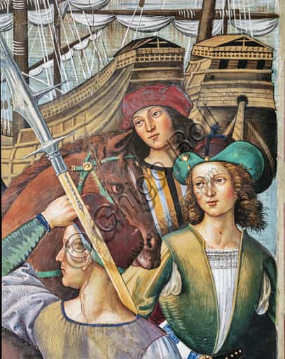 Affresco di Pinturicchio: Enea Silvio Piccolomini al Concilio di Basilea
