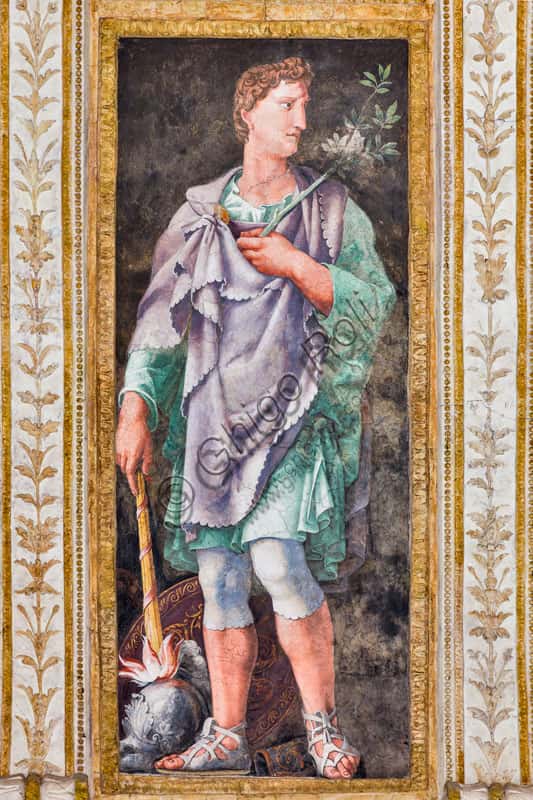 Portrait of Julius Caesar: Fresco Detail in the Chamber of the Emperors at Palazzo Te, Mantua