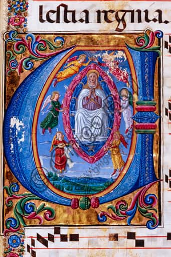 Assumption of the Virgin in Choir Book 15.Q of the Piccolomini Library