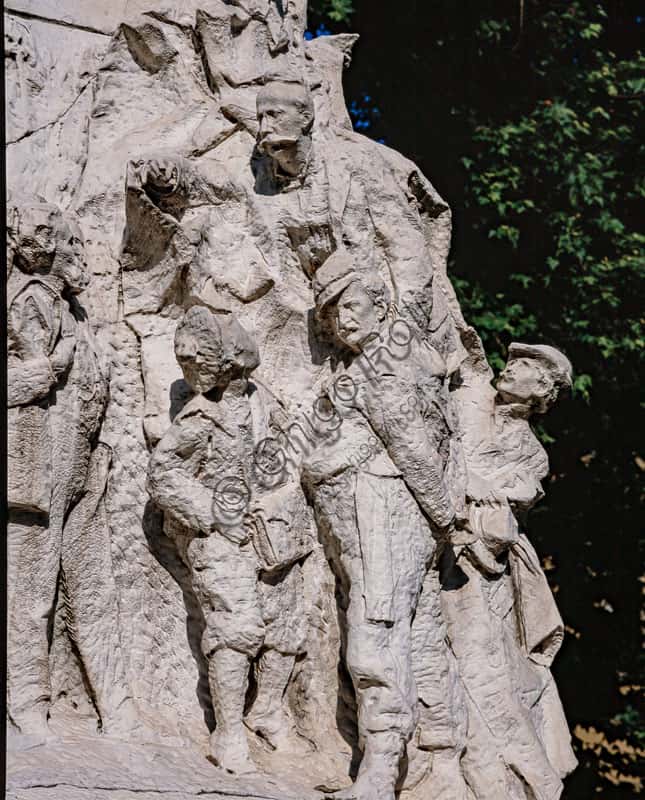 Basement Detail of the Felice Cavallotti Monument by Ernesto Bazzaro in Milan