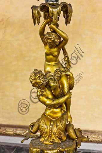 Candelabro con Tritone e Ninfa, XVIII secolo, Palazzo Reale di Palermo