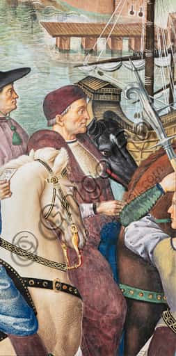 Cardinale Domenico Capranica a Cavallo: Analisi del Dettaglio nell'Affresco di Pinturicchio