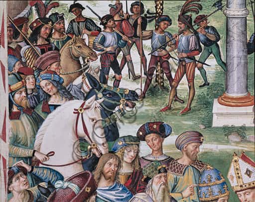 White Horse in Pinturicchio's Fresco: Aeneas Sylvius and Eleanor of Aragon