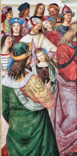 Pinturicchio Fresco: Court Dignitaries in the Piccolomini Library Detail