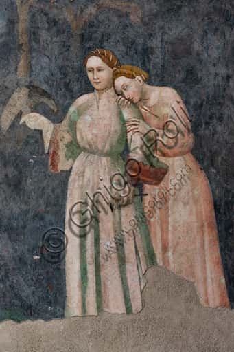 Affresco delle Dame nella Camera Pinta, Rocca Albornoz di Spoleto (1392-1416)