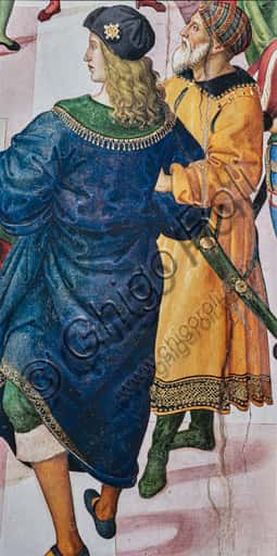 Detail with Dignitaries: Pinturicchio Fresco in the Piccolomini Library