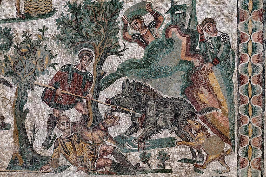 Great Hunt Mosaic at Roman Villa of Casale, Piazza Armerina