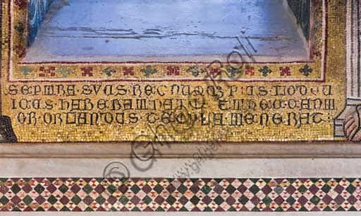 Mosaic with Inscription in the Palatine Chapel of the Royal Palace of Palermo