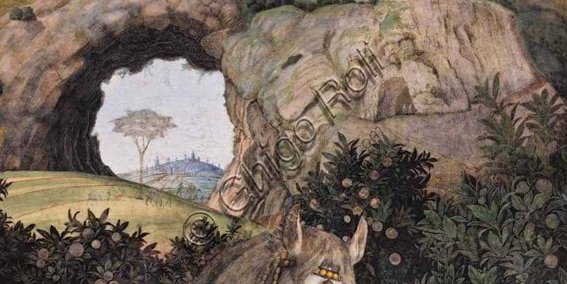 Rocky Landscape in Mantegna's Camera Picta Fresco at Ducal Palace