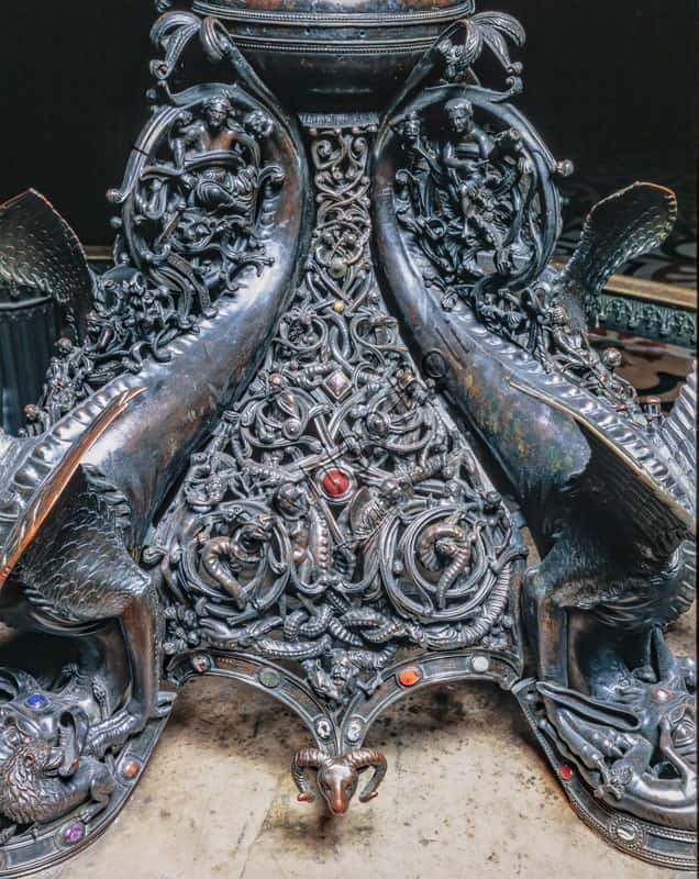 Trivulzio Candelabra in Milan Cathedral: Detail of the Bronze Foot