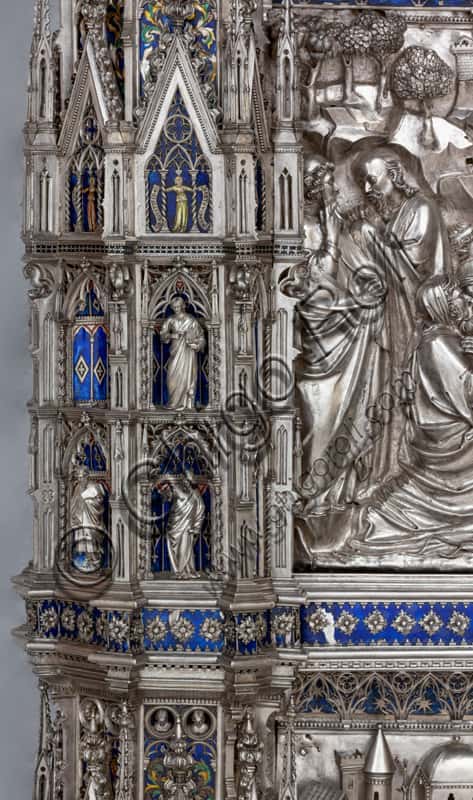 Silver Altar of St. John's Treasure: Corner Pillar with Saints in Florence