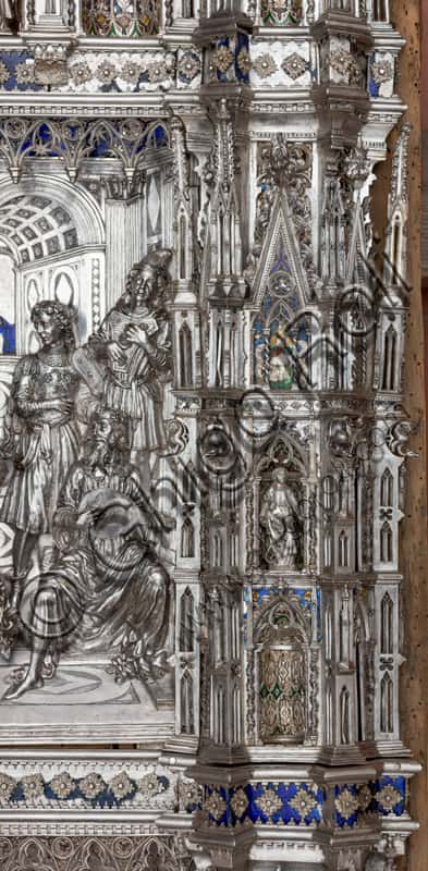 Silver Altar of St. John: Upper Detail of the Right Pillar
