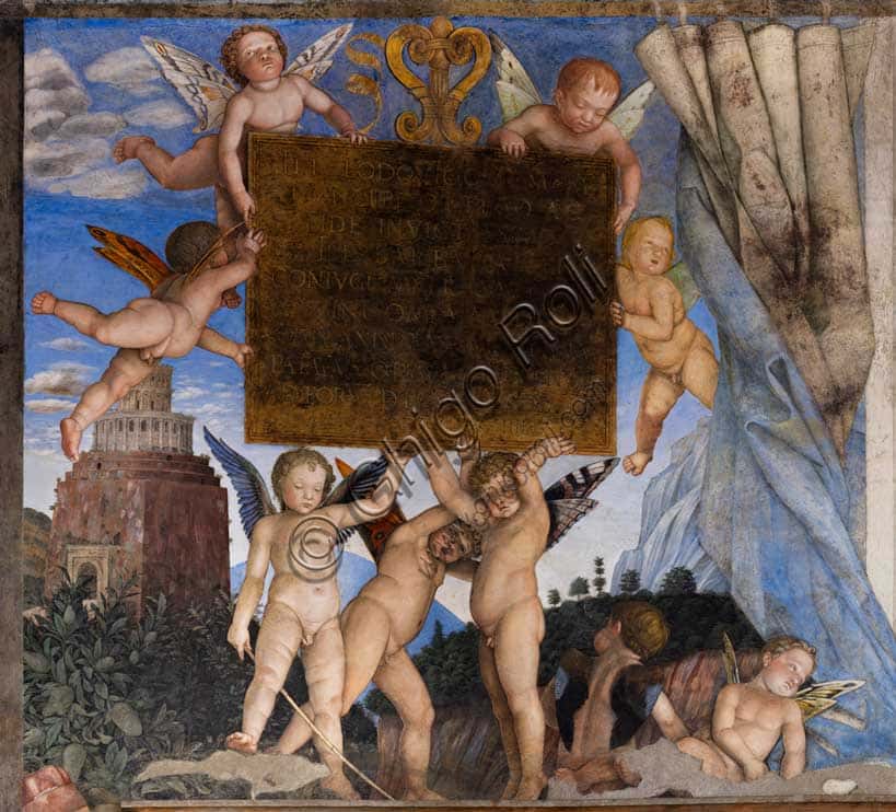 Cherubs with Dedicatory Plaque in Andrea Mantegna's Camera degli Sposi