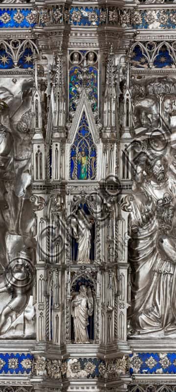Silver Altar of St. John's Treasure: Detail of the Second Pillar