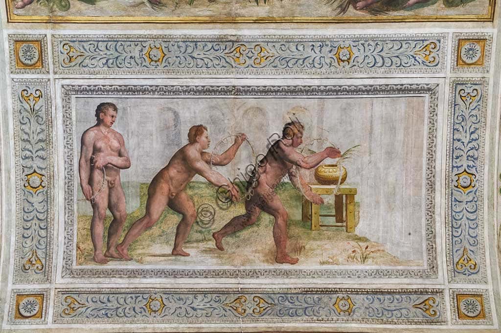 Fresco 'The Game of Circles with Tinkling' by Pirro Ligorio at Estense Castle