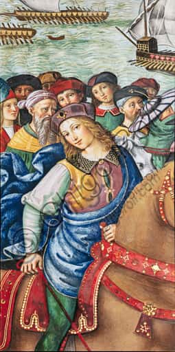 Dettaglio dello Staffiere a Cavallo nel Fresco di Pinturicchio