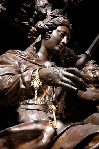 Madonna as Queen of Genoa: Sculpture by G.B. Bianco in Genoa Cathedral