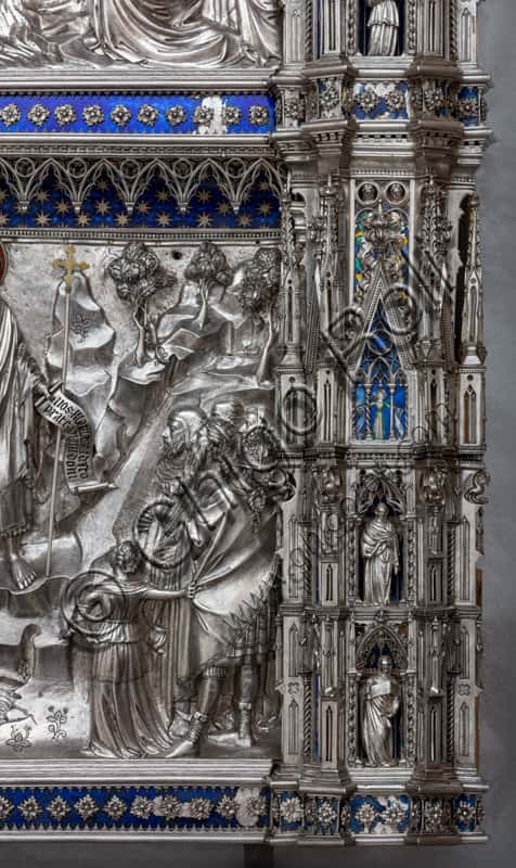 Silver Altar of St. John's Treasure: Detail of the Third Pillar
