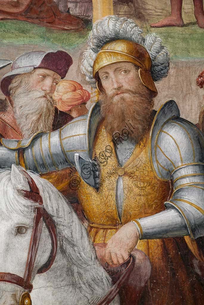 Luini's Fresco of the Passion: Detail Analysis of the Horseman in Lugano