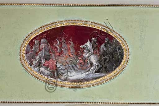 Volta Affrescata di Carlo III: Dettaglio nella Torre Greca di Palazzo dei Normanni