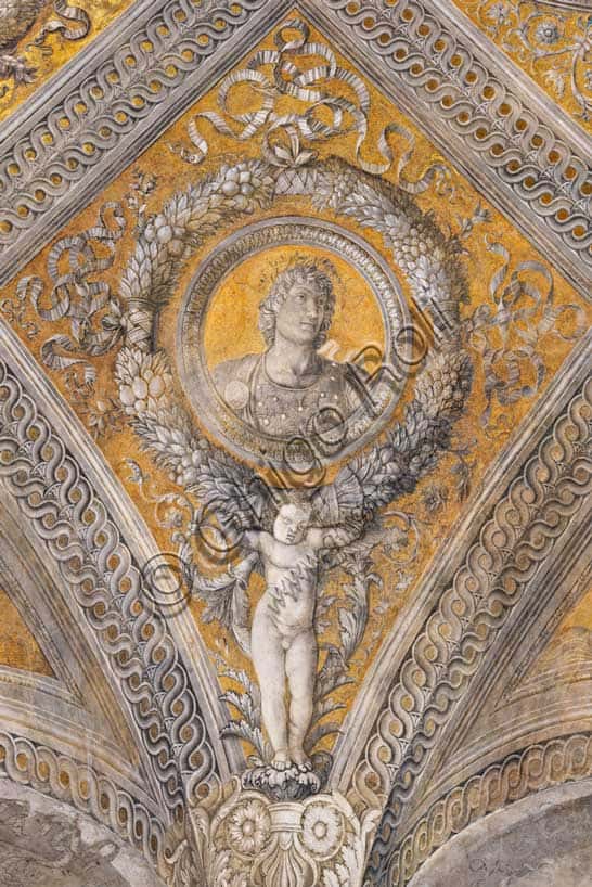 Vault of the Camera degli Sposi: Emperor Claudius in Mantegna's Lozenge