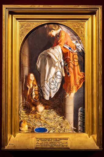 St. Agnes in Prison Receiving the Heavenly Garment: A Pre-Raphaelite Painting