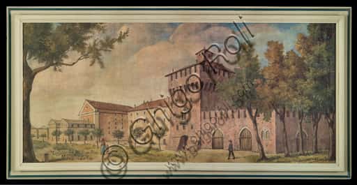 Il Castello di Mirandola: dipinto a tempera anonimo del Rinascimento italiano