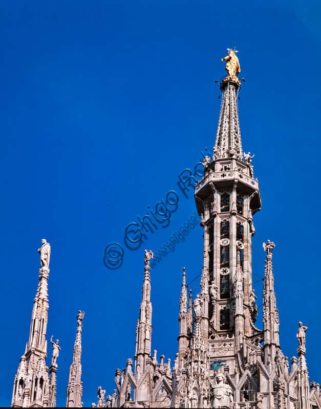 Milan Cathedral: Spires and the Madonnina Statue by Giuseppe Perego