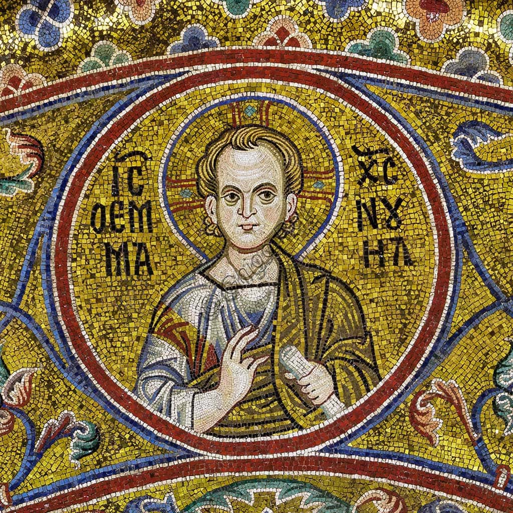 Monreale Cathedral Mosaic: Jesus Christ Emmanuel in the Apse Arch