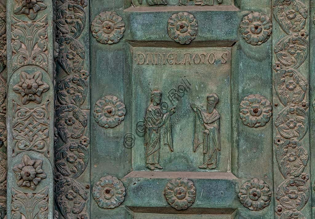 Bronze Tile of Prophets Daniel and Amos by Bonanno Pisano, Monreale Cathedral