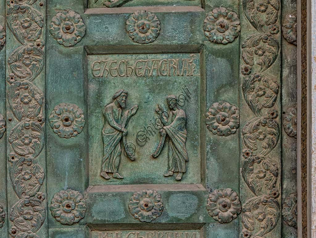 Bonanno Pisano's Gate (1185-6): Prophets Ezekiel and Zechariah in Monreale Cathedral