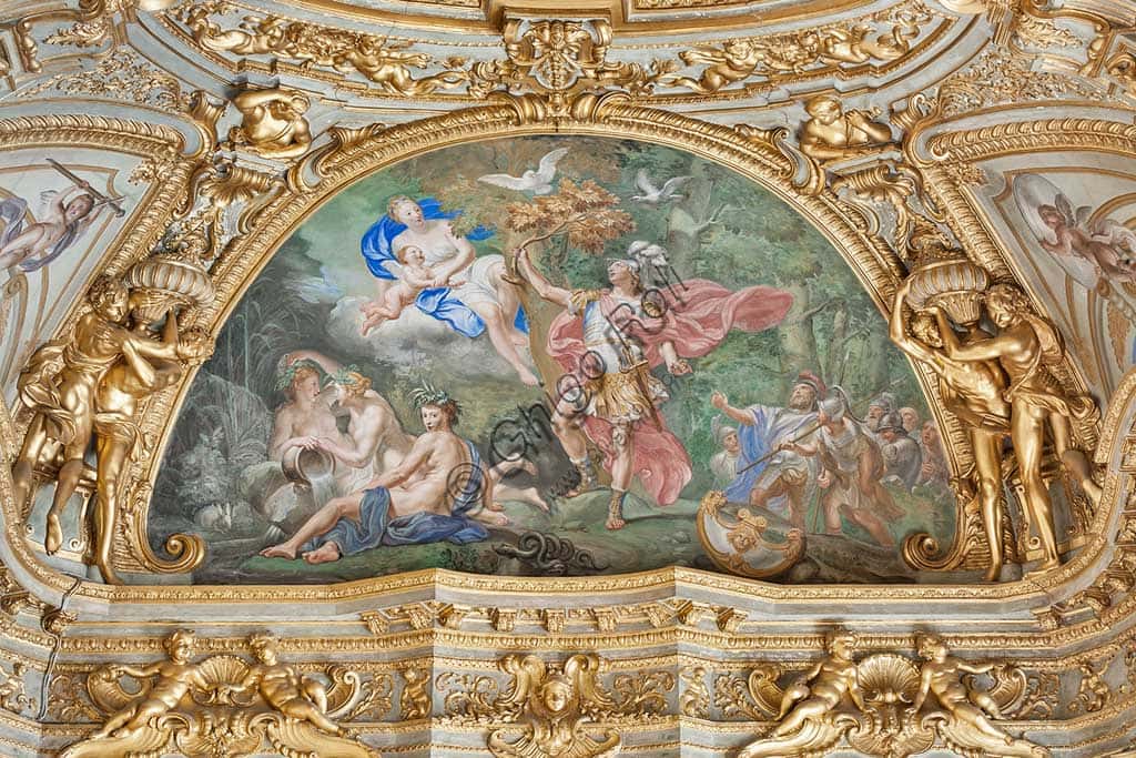 Aeneas Picking the Sacred Olive Tree: Fresco by Lorenzo De Ferrari in Genoa