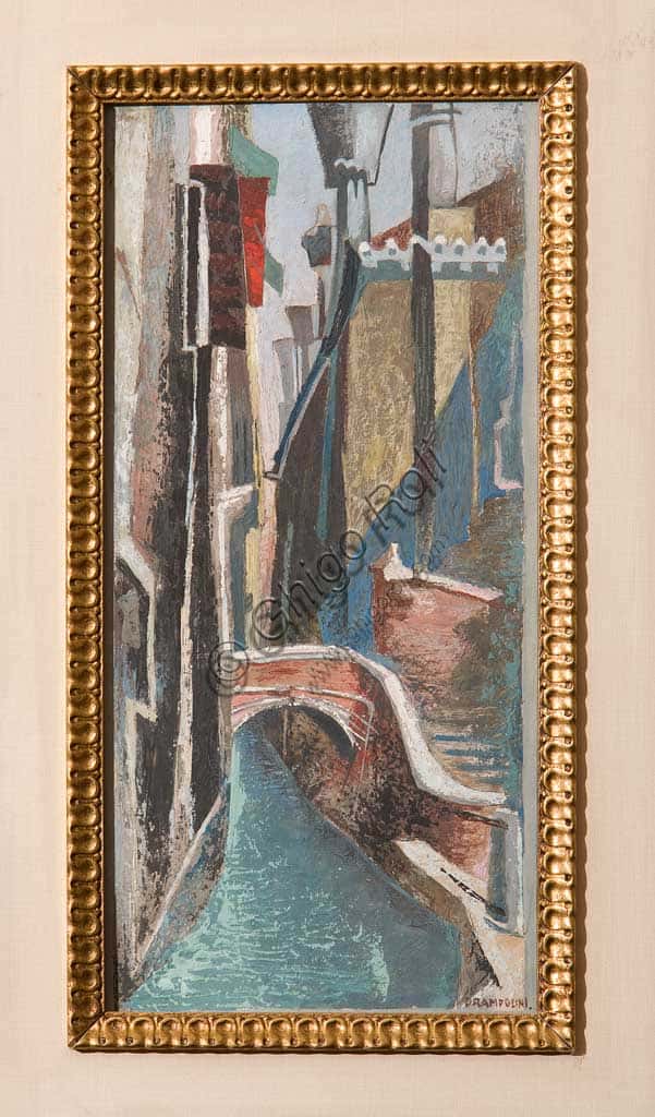 Enrico Prampolini - 'Canale di Venezia', opera di arte moderna