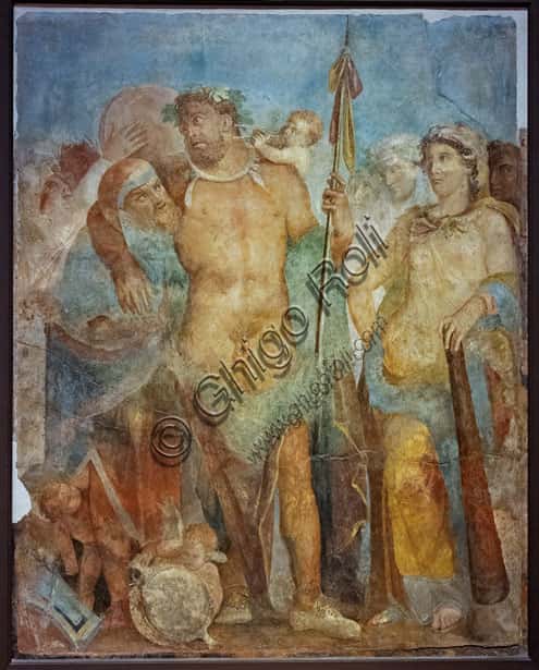 Hercules and Omphale: Fresco from the House of Marcus Lucretius in Pompeii
