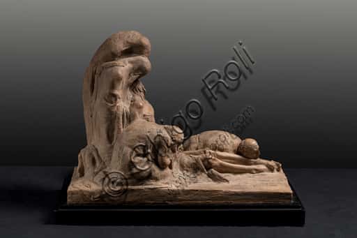 Bozzetto in Terracotta 'Pietà' di Ermenegildo Luppi (1877-1937)