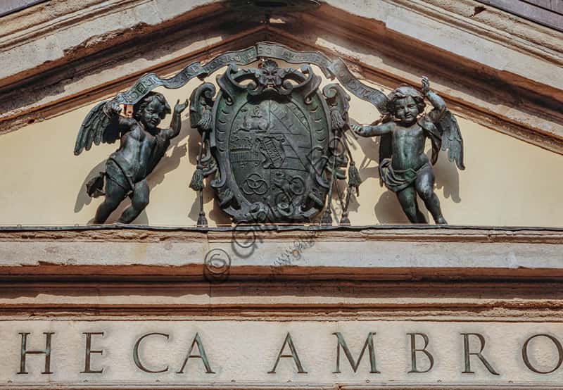 Facade of the Veneranda Biblioteca Ambrosiana: Historical Architecture in Milan