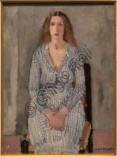 "Girl in Light Blue" by Felice Casorati (1933) at Museo Novecento