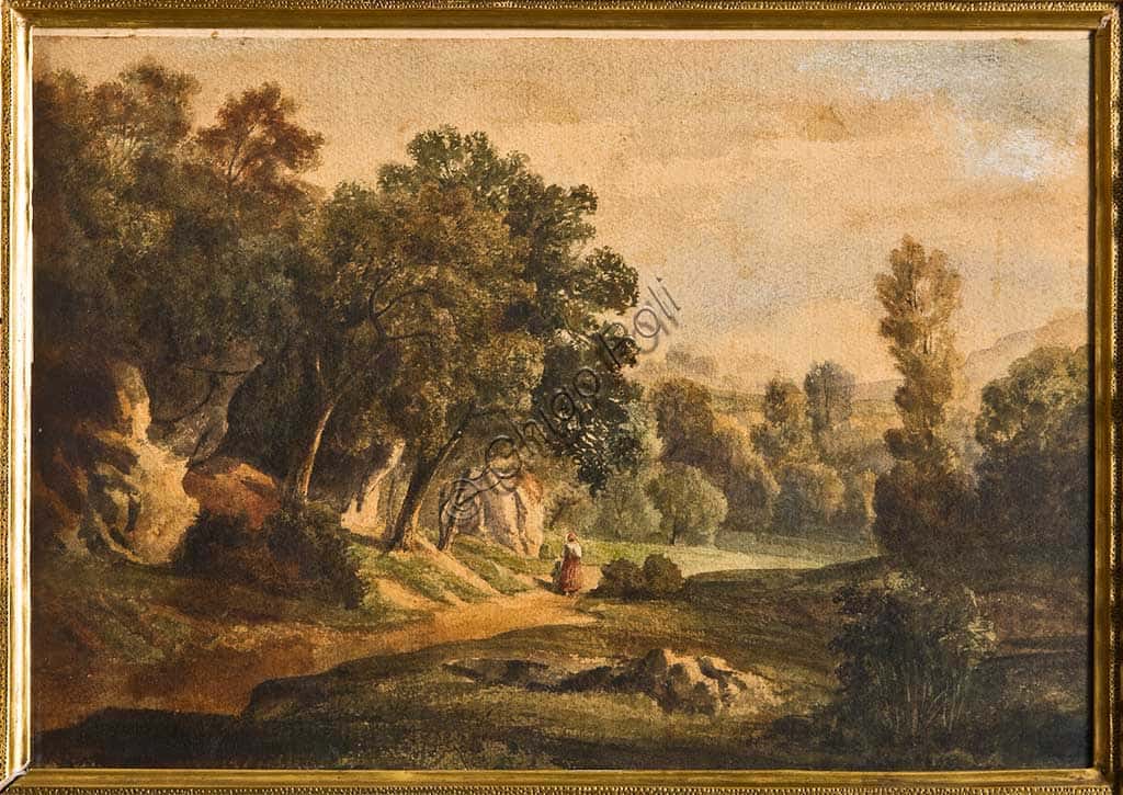 Filippo Reggiani, Landscape with Figures: Pastel on Paper - Work Analysis