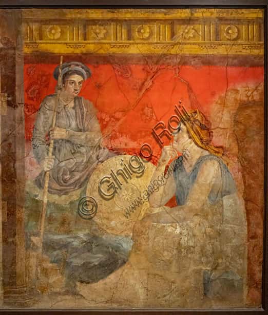 Filosofo con Macedonia e Persia: Affresco di Boscoreale, Villa di Fannio Sinistore