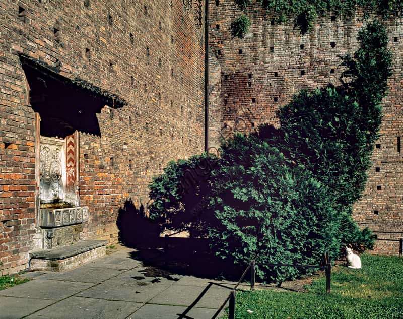 Fountain of the Courtyard of the Rocchetta in Sforza Castle, Milan