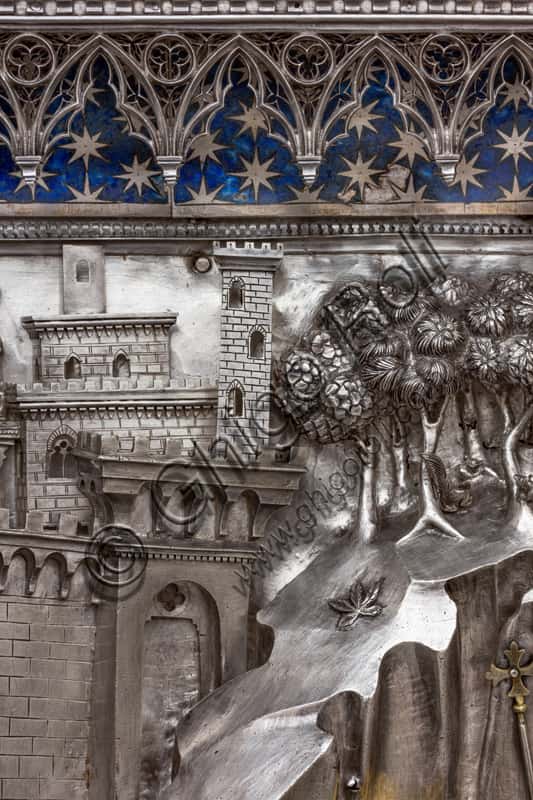 14th-Century Silver Altar Tile: Infant St. John in the Desert
