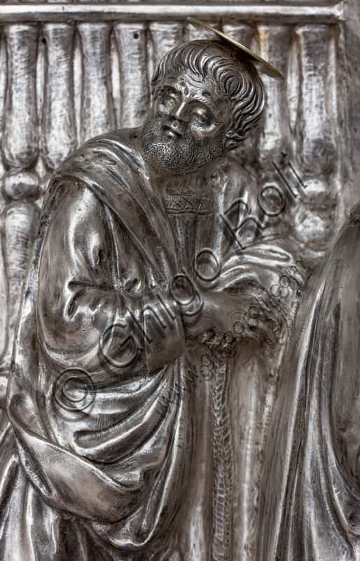 Proclamation to Zacharias and Visitation Tile by Bernardo Cennini