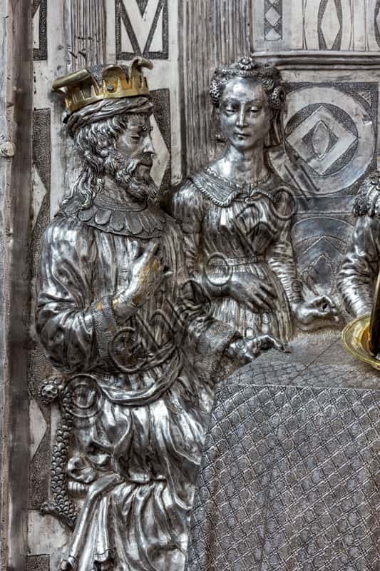 'Herod's Banquet and Salomè's Dance' Tile by Antonio di Salvi and Francesco di Giovanni