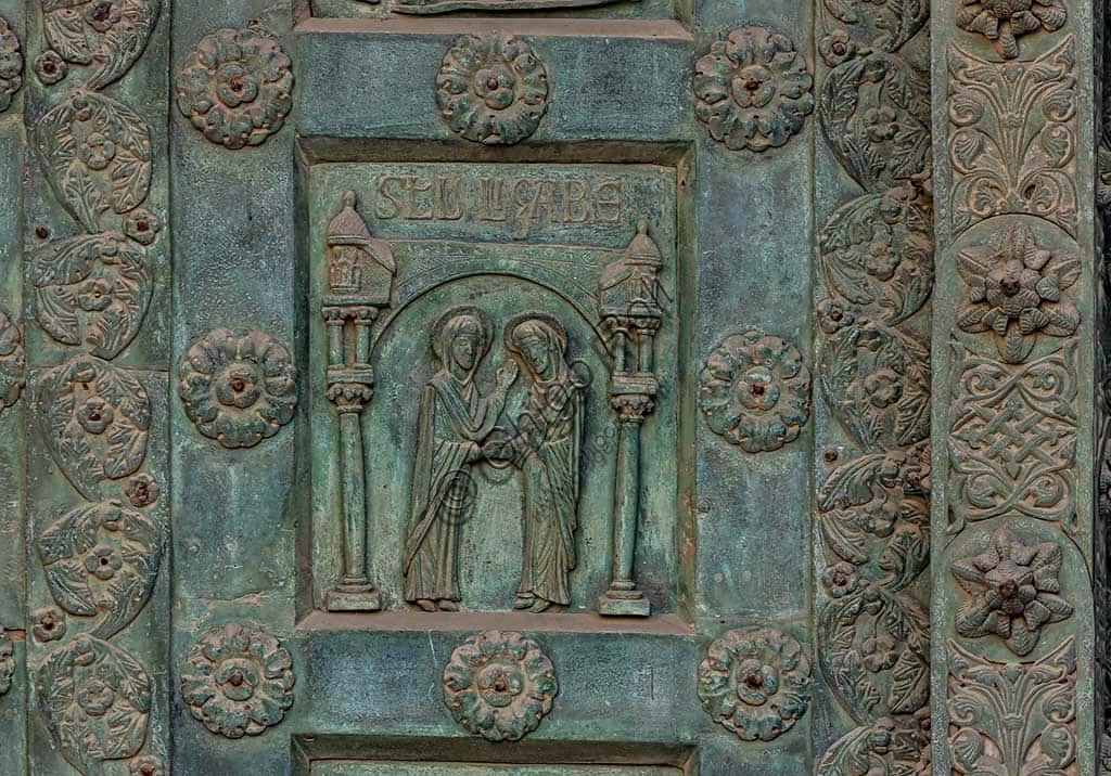 Visitation Scene on the Bronze Gate by Bonanno Pisano