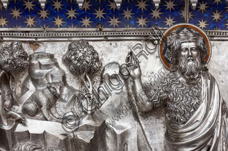 St John the Baptist Preaching: Silver Altar Panel by Florentine Goldsmiths