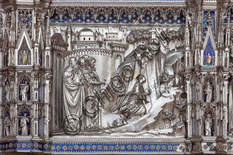 Tile 'Infant St. John Sets Out Towards the Desert' - Silver Altar, Florence