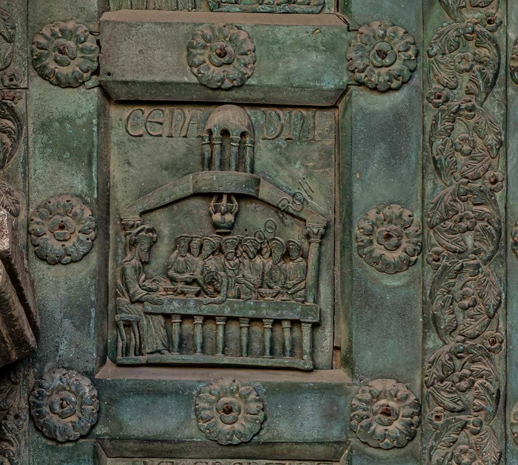 The Last Supper by Bonanno Pisano: Bronze Tile at Monreale Cathedral