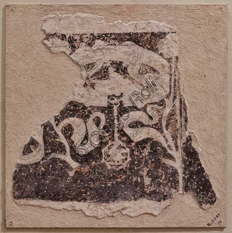 Pisanello's Heraldic Frieze Fragment - Detached Wall Painting Mantua