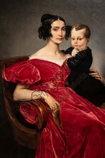 Francesco Hayez: Ritratto della Contessa Teresa Zumali Marsili col figlio Giuseppe