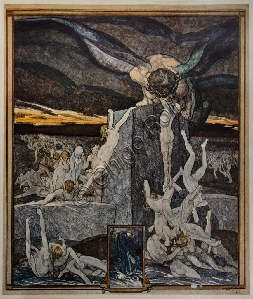 Franz von Bayros' 'The Simoniacs': A Dante's Hell Illustration